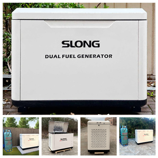 Gineadóir baile ag rith ar ghineadóir gáis cúltaca própáin